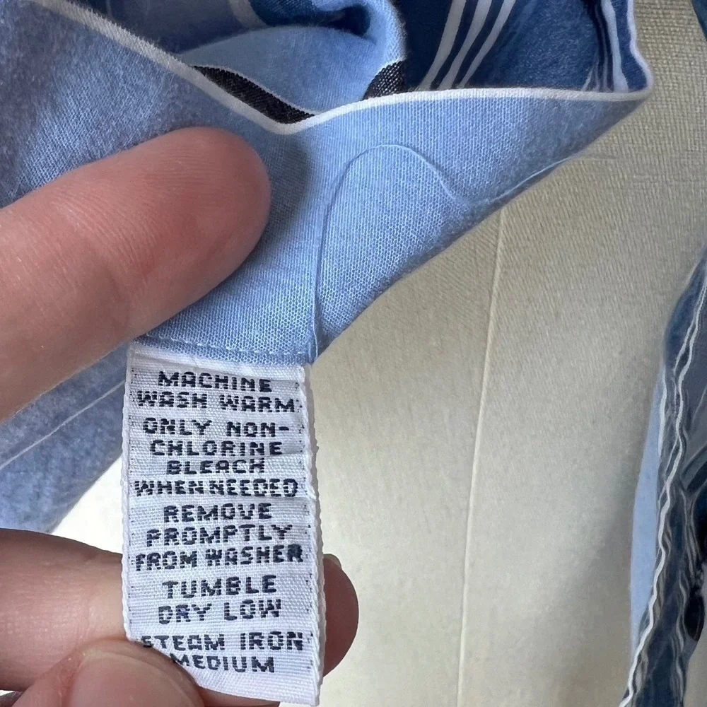 Vintage Polo Ralph Lauren Y2K Mens XL Classic Fit Blue Striped Button Down Shirt